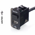 Car Charger USB with on/off Button Fog Switch Use for Toyota Hilux Vigo, Coaster, Corolla Ex, Yaris, Reiz